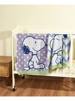 Mi Arcus - Peanuts Snoopy Printed Premium Knitted Soft Blanket for 2-6 Y - Multicolor