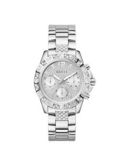 Guess - Women Silver-Tone Dial Chrono Watch - GW0771L1 (M)
