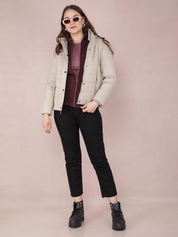 CRIMSOUNE CLUB - Women's Beige Quilted Jacket