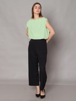 Zink London - Women's Mint Colored Solid Boxy Top