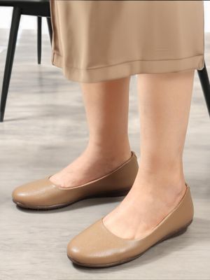 Buy Carlton London Nude Slip On Women Ballerinas (EURO 36) Online