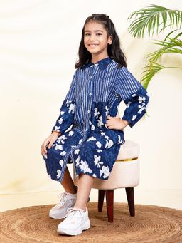 Bugandbees - Blue Floral Dress