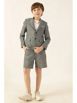 One Friday - Blue Solid Blazer