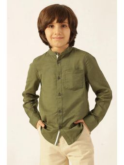 One Friday - Olive Solid Shirt