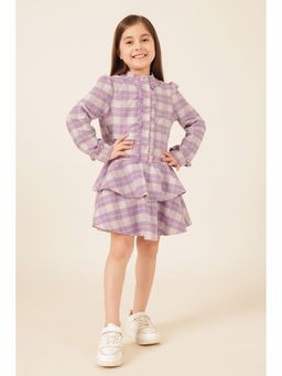 One Friday - Purple Checks Dress