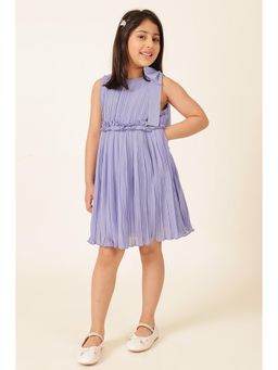 One Friday - Blue Self Design Dress