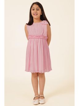 One Friday - Pink Self Design Dress