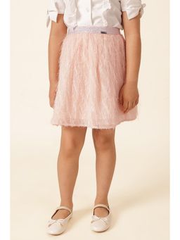 One Friday - Pink Self Design Skirt