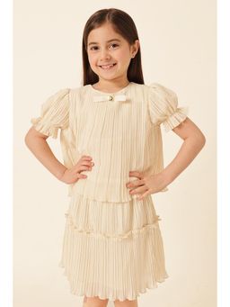 One Friday - Beige Self Design Top