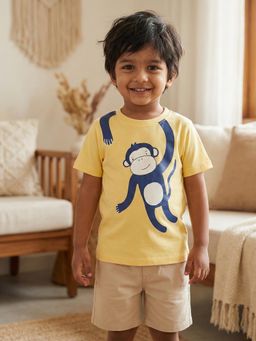 Desi Soota - Yellow Printed T-Shirt