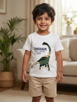 Desi Soota - White Printed T-Shirt