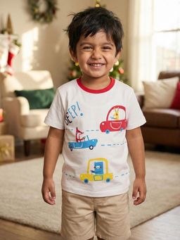 Desi Soota - White Printed T-Shirt