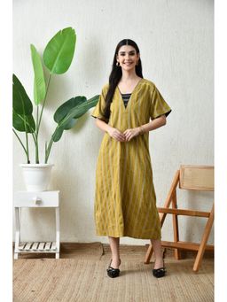 The Saffron Saga - Golden Hour Midi Dress