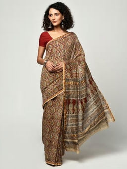 Fabindia - Cotton Silk Kalamkari Printed Sari