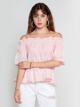 Zink London - Women's Pink Detailing Top
