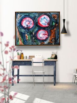 The Art House - Abstract Painting Multicolor (40X30 Inches)