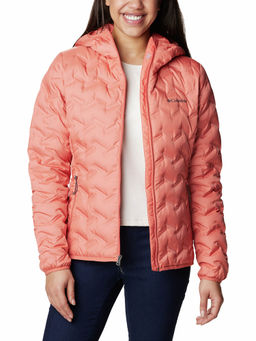 Columbia - Womens Coral Delta Ridge Down Hooded Full Sleeve Trekking Hiking Jacket
