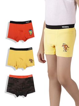 TRESNOVA - Boys Multi-Color Cotton Trunks (Pack of 3)