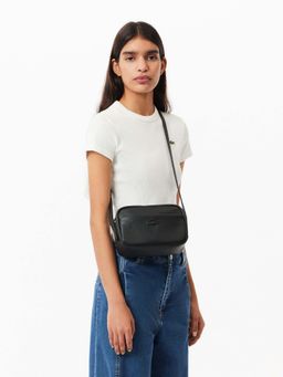 Lacoste - Black City Court Leather Shoulder Bag