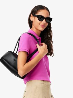 Lacoste - Black Lora Leather Shoulder bag