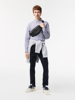 Lacoste - Black Chantaco Leather Crossbody Bag