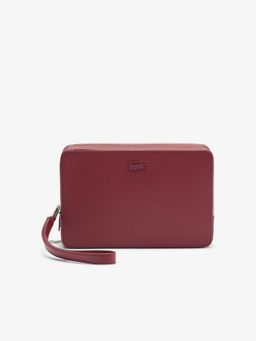 Lacoste - Red Chantaco Pique Leather Zipped Pouch