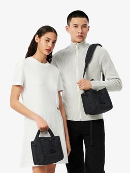 Lacoste - Black Small Nylia Quilted Bucket Bag