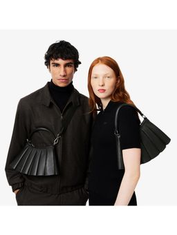 Lacoste - Black Small Runway Lenglen Leather Bag