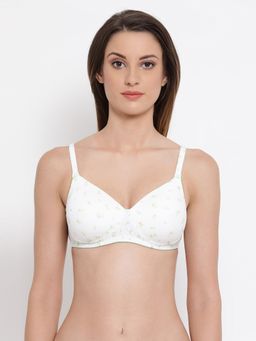 Clovia - Padded Non-wired Floral Print T-shirt Bra