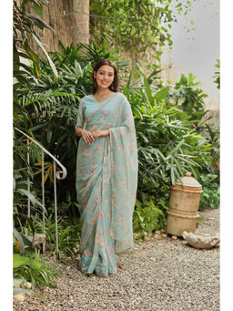 Roze - Ira Saree Set with Unstitched