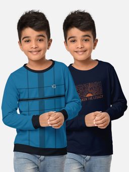 HELLCAT - Trendy Printed Multi-Colour Round Neck T-Shirts For Boys (Pack of 2)