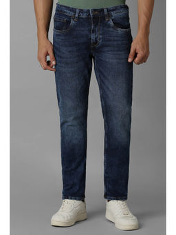 Louis Philippe - Men Navy Blue Light Slim Fit Jeans