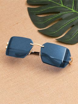 TED SMITH - Unisex Rectangle Uv Protection Blue Sunglass-Caelan_C4