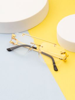 TED SMITH - Unisex Rectangle Uv Protection Clear Sunglass-Jaguar 2_C5