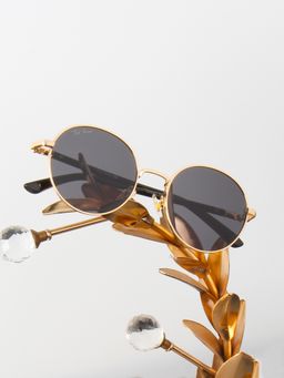 TED SMITH - Unisex Round Uv Protection Grey Sunglass-Rawn_C3