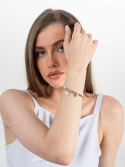 ZAISHA - 18K Gold Plated Evil Eye Zirconia Bracelet