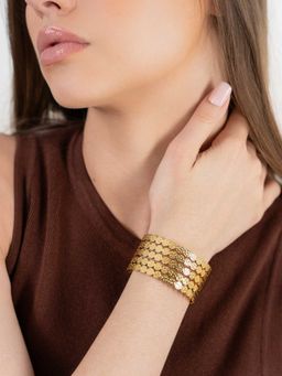 ZAISHA - 18K Gold Plated Chunky Adjustable Cuff