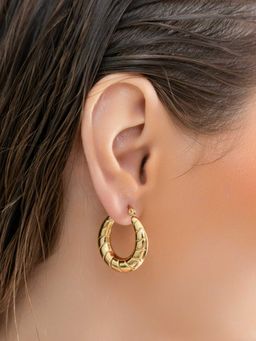 ZAISHA - 18K Gold Plated Stand Out Hoop Earrings