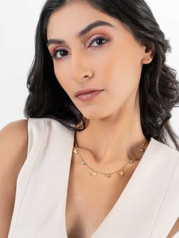 ZAISHA - 18K Gold Plated Blue Dainty Bluko Necklace
