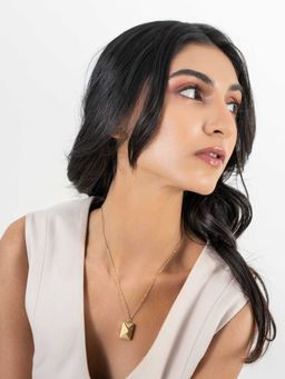 ZAISHA - 18K Gold Plated Classy Envelope Illy Pendant Necklace