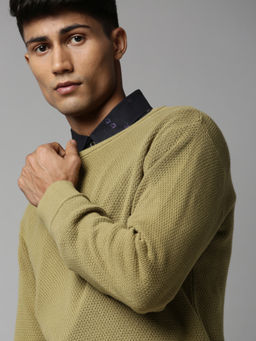 Rare Rabbit - Green Solid Sweatshirt