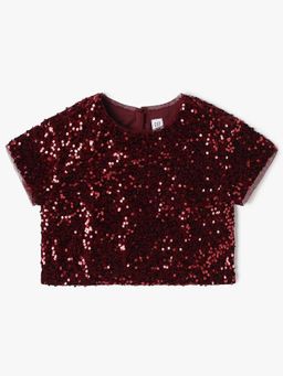 GAP - Maroon Embellished Regular Top