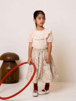 EARLY SUNDAY - Peach Solid Relaxed Top