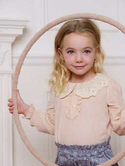 EARLY SUNDAY - Peach Solid Relaxed Top