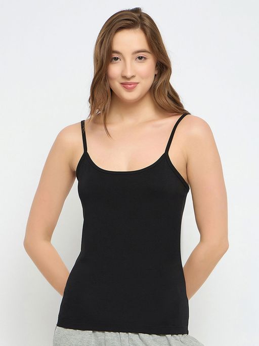 Clovia Women Black Solid Camisole