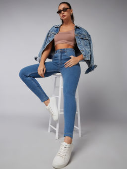 DOLCE CRUDO - Womens White High Rise Regular Length Jeans