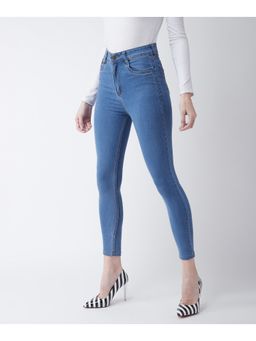 Miss Chase - Women's Blue Skinny High Rise Denim Jeans