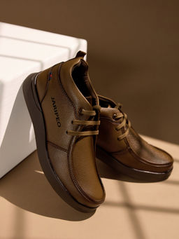 BUCKAROO - Men Tan Orso Vegan Leather Derbies