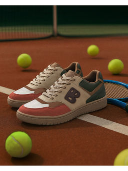 Bewakoof - Mens Beige Bravado Low-Top Sneakers