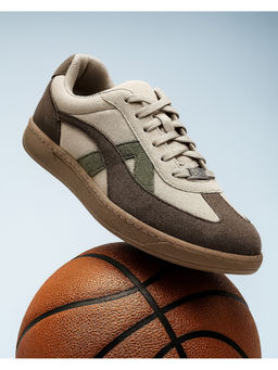 Bewakoof - Mens Beige Rippers Sienna Low-Top Sneakers